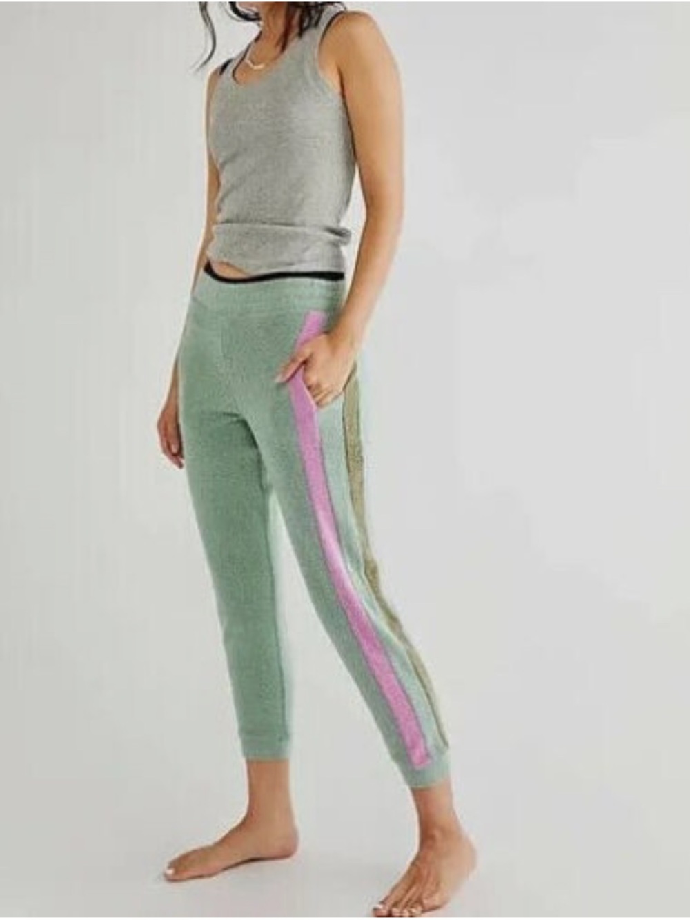 🩷 FREE PEOPLE Blue Monday Valley Girl Fleece Jogger Sweat Pants. Size Medium.